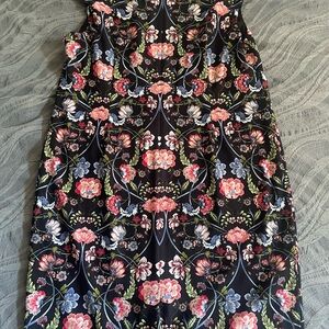 Vince Camuto Pink Sheath Midi Dress Mock Neck Sleeveless